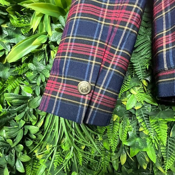 Autres‎ Filles Women Plus Size XL Red & Blue Plaid Blazer NWT Front Pockets - Picture 5 of 13